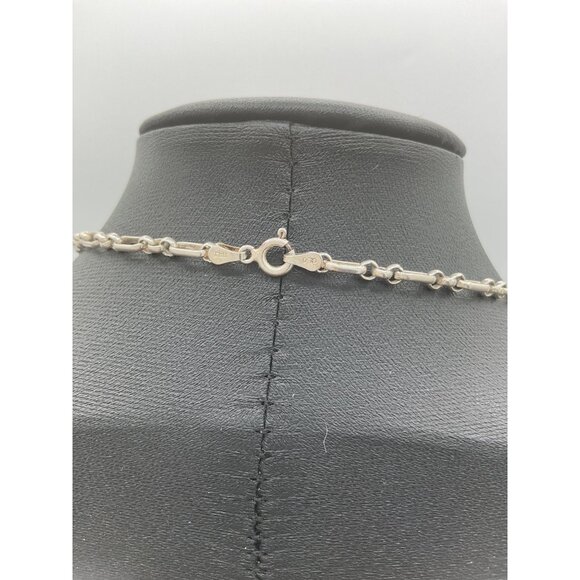 Silver 17” Italian Rolo Link Chain Necklace - Picture 5 of 5